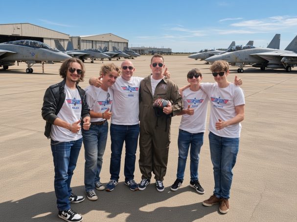 the Top Gun Stag Do posse
